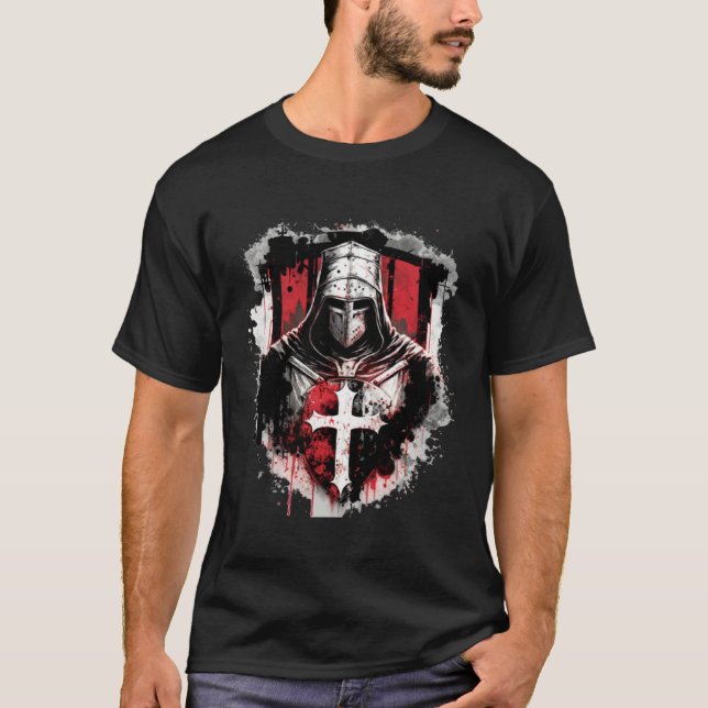 Medieval Templar Knights Crusader T-Shirt (Vorderseite)