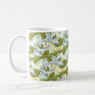MEDIEVAL UNICORN HERDE, PFERDE, STALLION Fantasy Kaffeetasse
