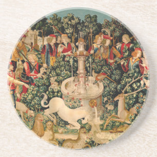 Medieval Unicorn-Teppiche Druck: Met Cloisters Untersetzer