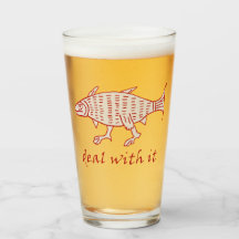 Medieval Walking Fish Glass Tumbler