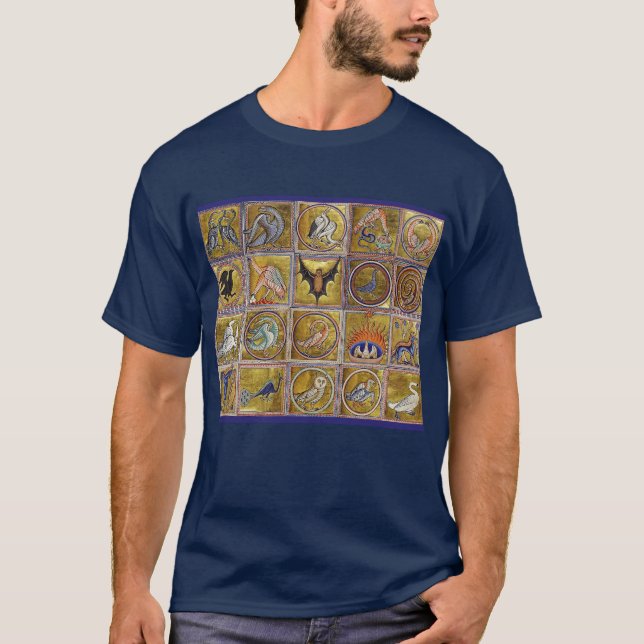 MEDIEVENT BESTIARY, FANTASTISCHE TIERE, GOLD ROT B T-Shirt (Vorderseite)