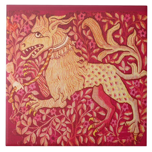 MEDIEVENT BESTIARY Lion like Beast in Red Fliese (Vorderseite)