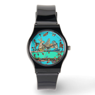 MEDIEVENT BESTIARY MAKING MUSIC, Rabbit, Hund Blue Armbanduhr