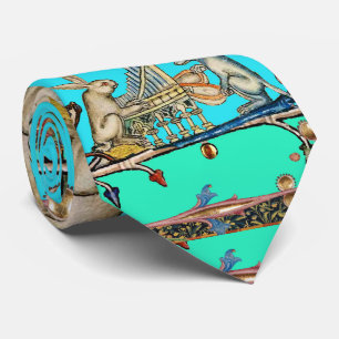 MEDIEVENT BESTIARY MAKING MUSIC, Rabbit, Hund Blue Krawatte