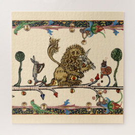 MEDIEVENT BESTIARY MAKING MUSIC Violinist Lion,Har Puzzle