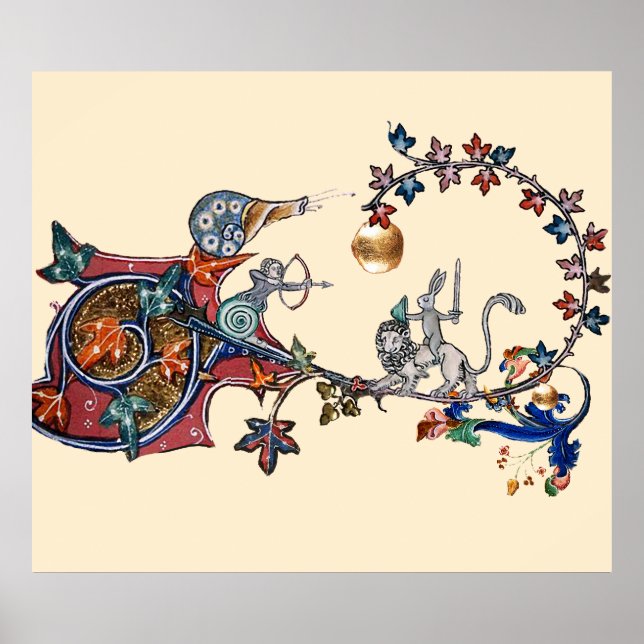 MEDIEVENT BESTIARY WAR Snails, Killer Rabbit, Lion Poster (Vorne)