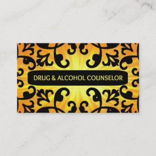 Medikamente und Alkoholberater Sunshine Damask Visitenkarte