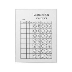 Medikamenten-Verfolgung Logbuch Notizblock