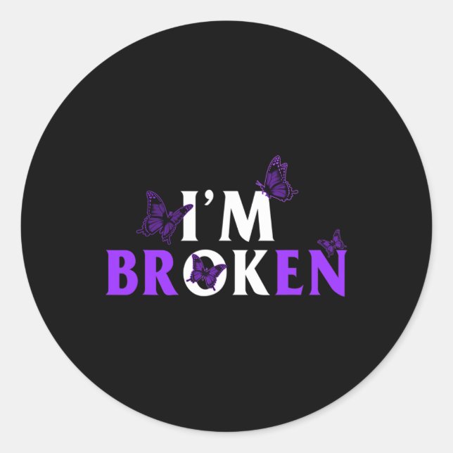 Medikamentenüberdosierung Bewusstsein Drogensucht  Runder Aufkleber (Vorderseite)