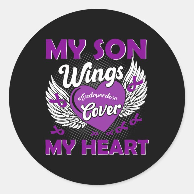 Medikamentenüberdosierung Lila Multifunktionsleist Runder Aufkleber (Vorderseite)