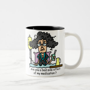 Medikations-Nebenwirkungs-dunkles Haar Zweifarbige Tasse