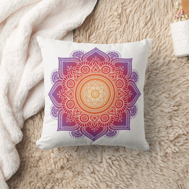 Medikationskissen warm Farbe Mandala Kissen (Decke)