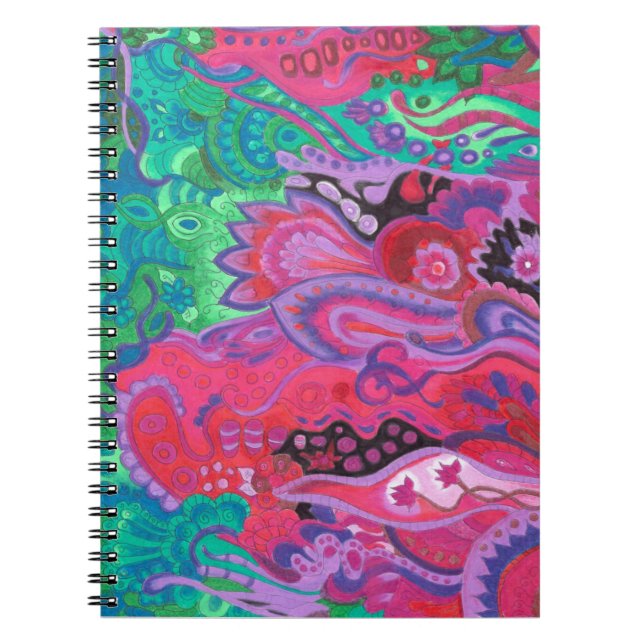 Medilludesign inneres Gartenveilchengrün Notizblock (Vorderseite)