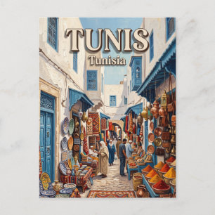Medina Souks Tunis Tunesien Postkarte