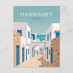 Medina von Hammamet Tunesien Postkarte
