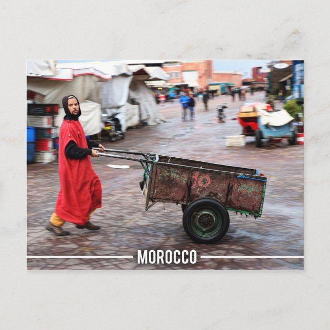 Medina von Marrakesch - Marrakesch Souk, Marokko Postkarte (Vorderseite)