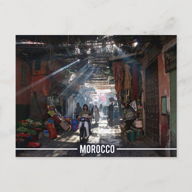 Medina von Marrakesch - Souks von Marrakesch, Maro Postkarte (Vorderseite)