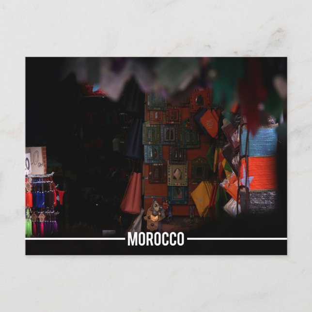 Medina von Marrakesch - Souks von Marrakesch, Maro Postkarte (Vorderseite)