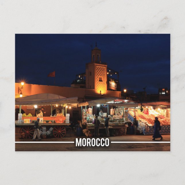 Medina von Marrakesch - Souks von Marrakesch, Maro Postkarte (Vorderseite)