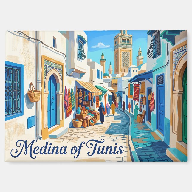 Medina von Tunis Tunesien Magnet (Vorderseite)