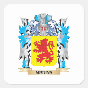 Medina-Wappen - Familienwappen Quadratischer Aufkleber