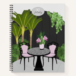 Medinilla Garden Courtyard Monogram Notizbuch