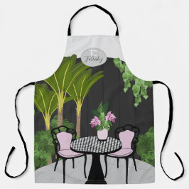 Medinilla Garden Courtyard Monogram Schürze