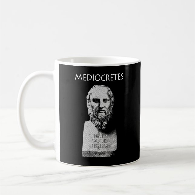 Mediokretes (Philosoph des Mittelalters) Kaffeetasse (Links)