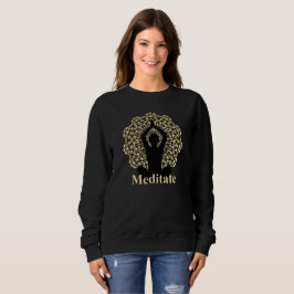 Meditat Silhouette Spirituelle Grafik Sweatshirt