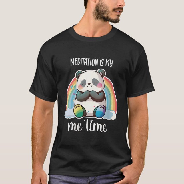 Meditating Panda Bear Yoga Meditating Panda Medita T-Shirt (Vorderseite)