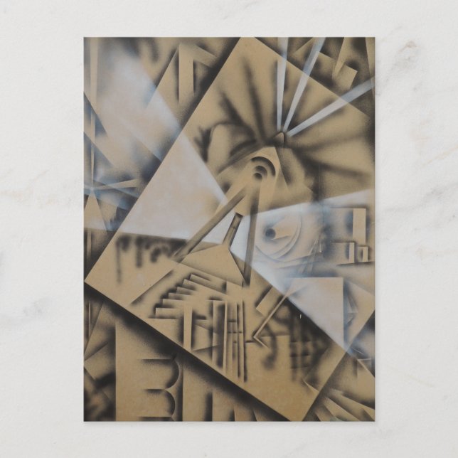 Meditation - Abstrakt von Gene Foltuz Mini Print Postkarte (Vorderseite)