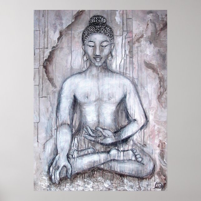 Meditation Buddha Art Print Poster (Vorne)