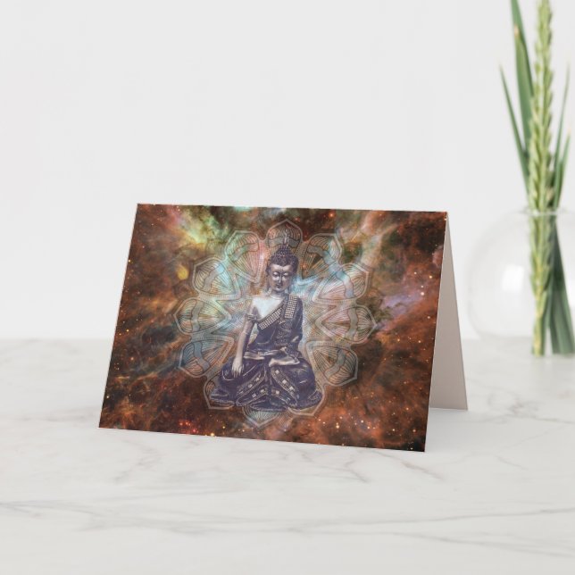 Meditation buddha greeting card karte (Vorderseite)