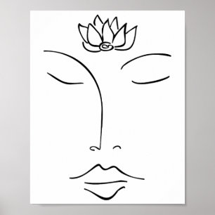 Meditation, Buddha, Lotosblume, Buddhismus, Geist Poster