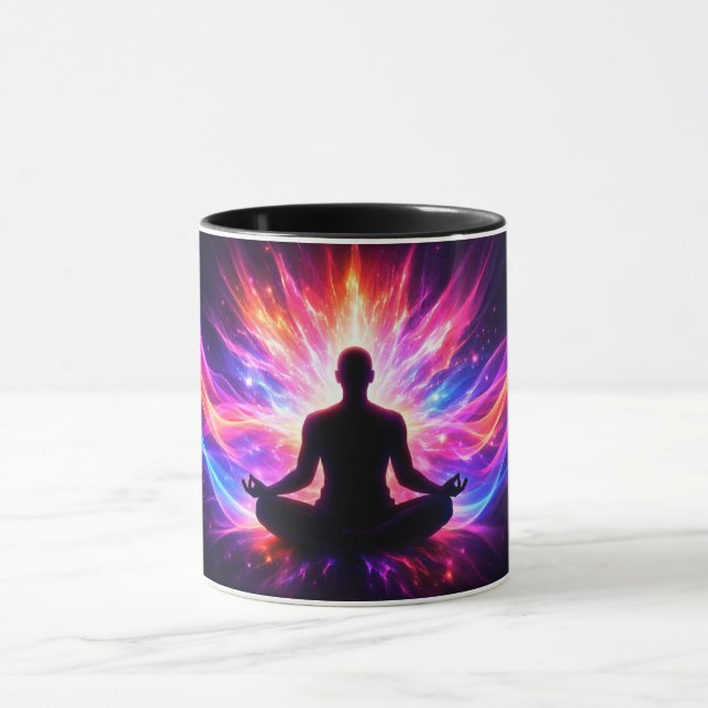 Meditation Chakra Mug Spiritual Yoga Art Tasse (Zentrum)