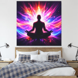 Meditation Chakra Stretched Canvas Wall Art Leinwanddruck