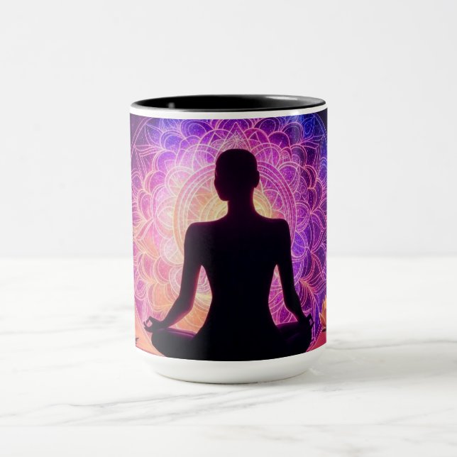 Meditation der Silhouette Tasse (Zentrum)