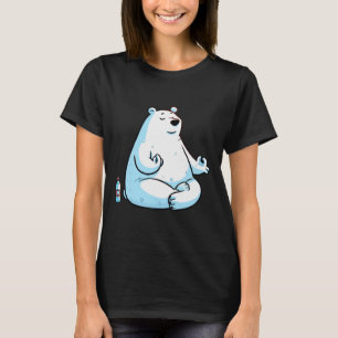 Meditation Eisbär Yoga-Pose entspannendes Tier _1 T-Shirt