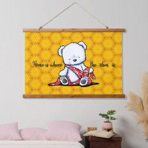 Meditation Elch KiniArt Doormat Wandteppich Mit Holzrahmen