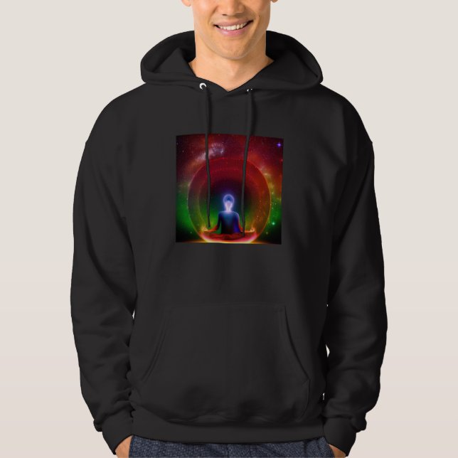Meditation Enlightment Spiritual Yoga Transcendent Hoodie (Vorderseite)