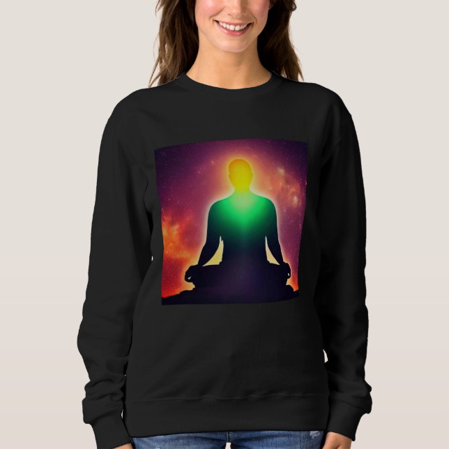 Meditation Enlightment Spiritual Yoga Transcendent Sweatshirt (Vorderseite)
