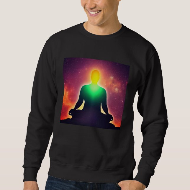 Meditation Enlightment Spiritual Yoga Transcendent Sweatshirt (Vorderseite)