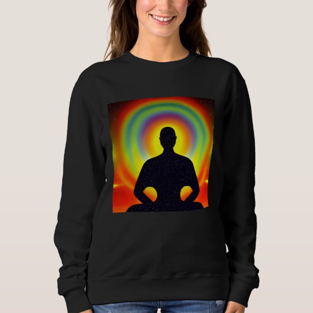 Meditation Enlightment Spiritual Yoga Transcendent Sweatshirt (Vorderseite)