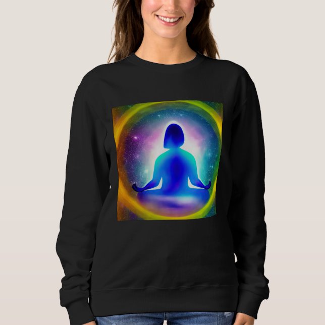 Meditation Enlightment Spiritual Yoga Transcendent Sweatshirt (Vorderseite)