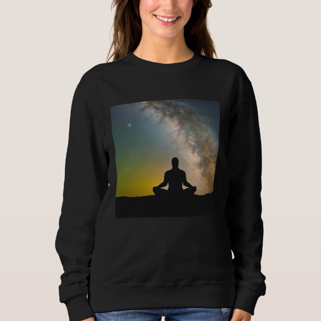 Meditation Enlightment Spiritual Yoga Transcendent Sweatshirt (Vorderseite)
