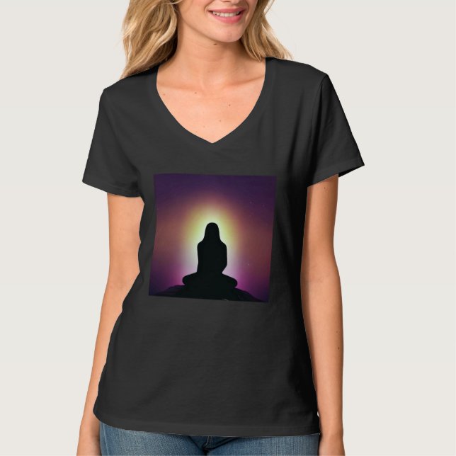 Meditation Enlightment Spiritual Yoga Transcendent T-Shirt (Vorderseite)