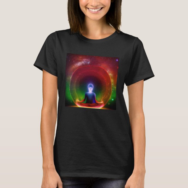 Meditation Enlightment Spiritual Yoga Transcendent T-Shirt (Vorderseite)