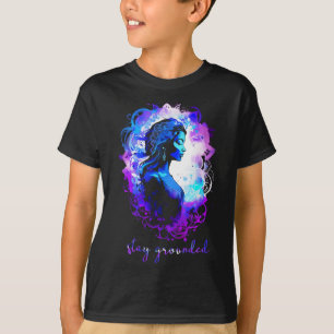 Meditation Esoterik Aquarell Bleib geerdet Yoga T-Shirt