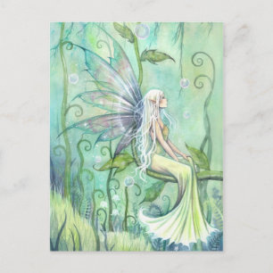Meditation Fairy Illustration Art Postkarte