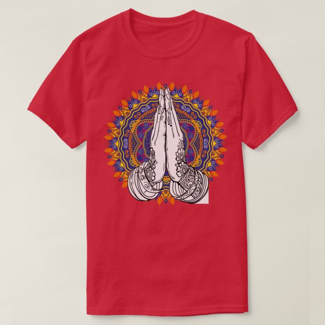 Meditation für Menschen, die Meditation und Yoga m T-Shirt (Design vorne)